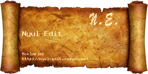 Nyul Edit névjegykártya